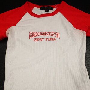 Faded Rose Brooklyn New York Ladies Crop Top Size XS